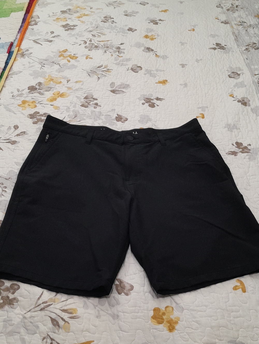 Hurley Black Men’s Flat Front Casual Shorts